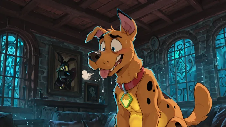 Anthro Fox Swallowing Courage the Cowardly Dog