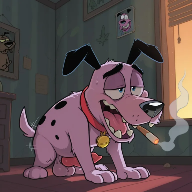 Courage the Cowardly Dog: Stoner Character Portrait