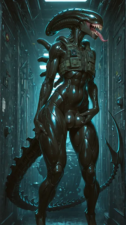 Alien Insectoid Warrior in Submarine