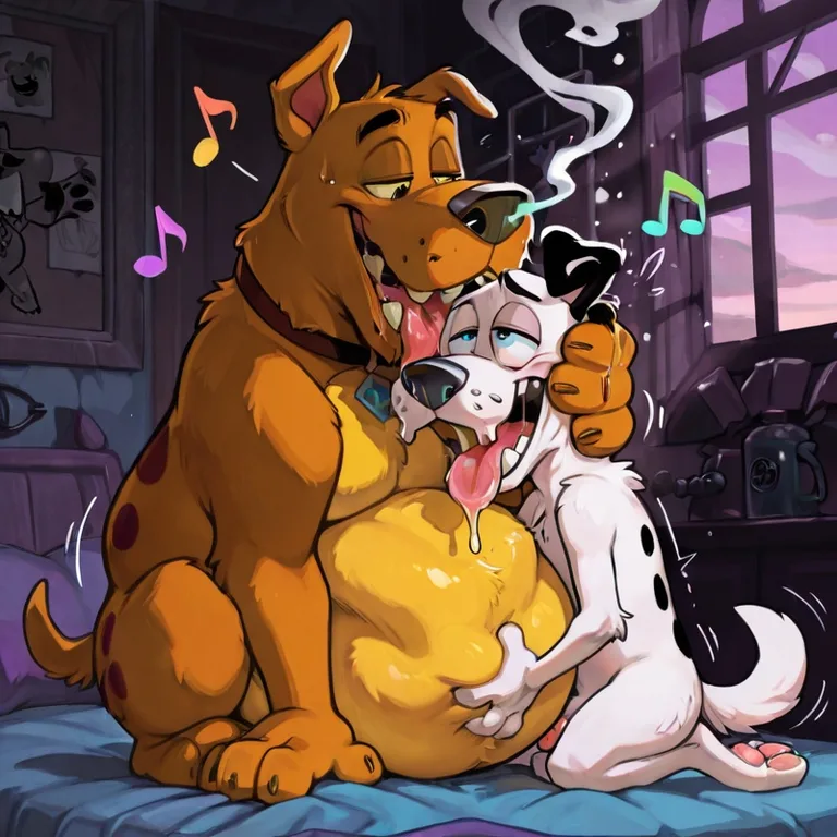 Courage the Cowardly Dog Vore Orgy Toony Sexy Slightly_chubby_male