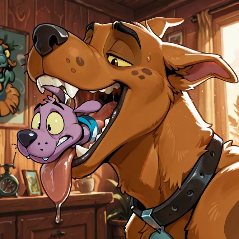 Courage the Cowardly Dog and Scooby-Doo Sharing Marijuana