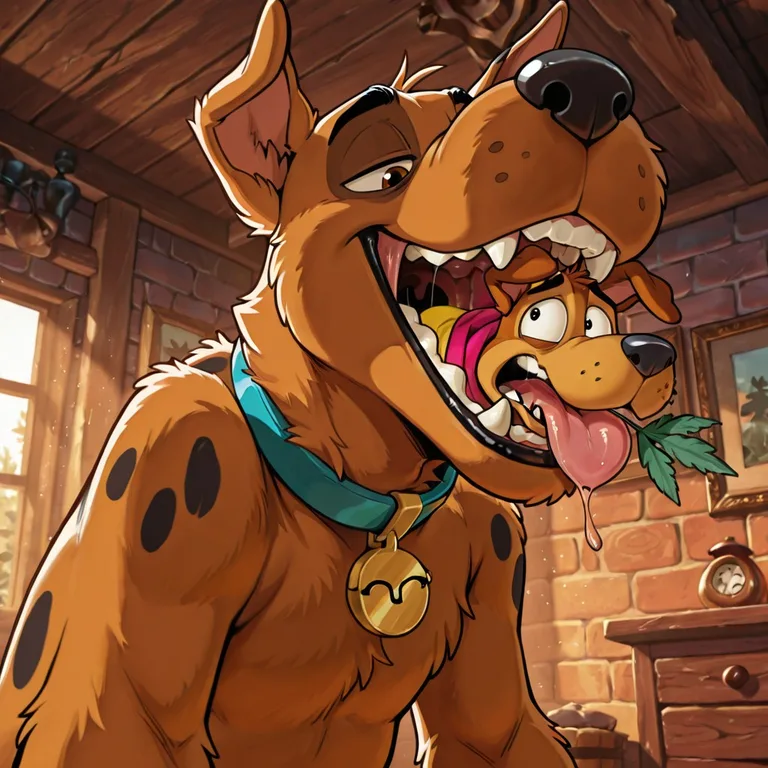 Courage the Cowardly Dog and Scooby-Doo Sharing a Joint