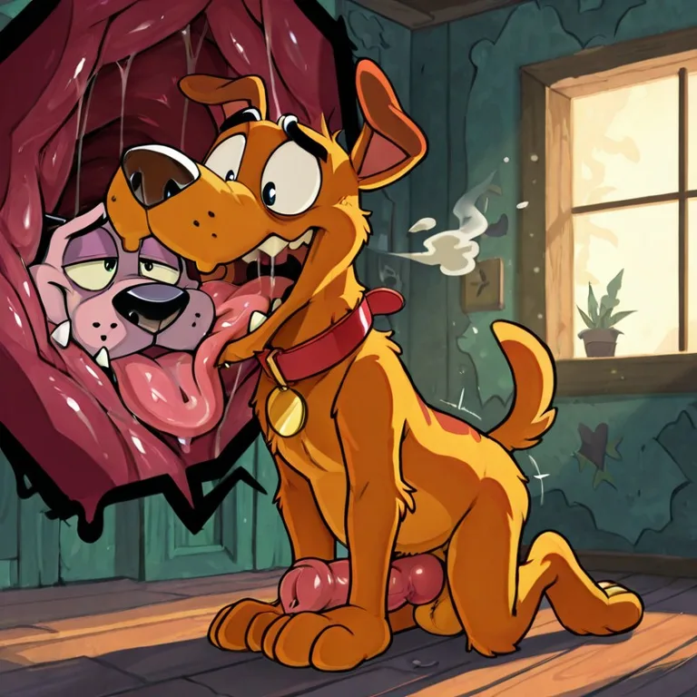 Courage the Cowardly Dog Stoner Furry Art Solo