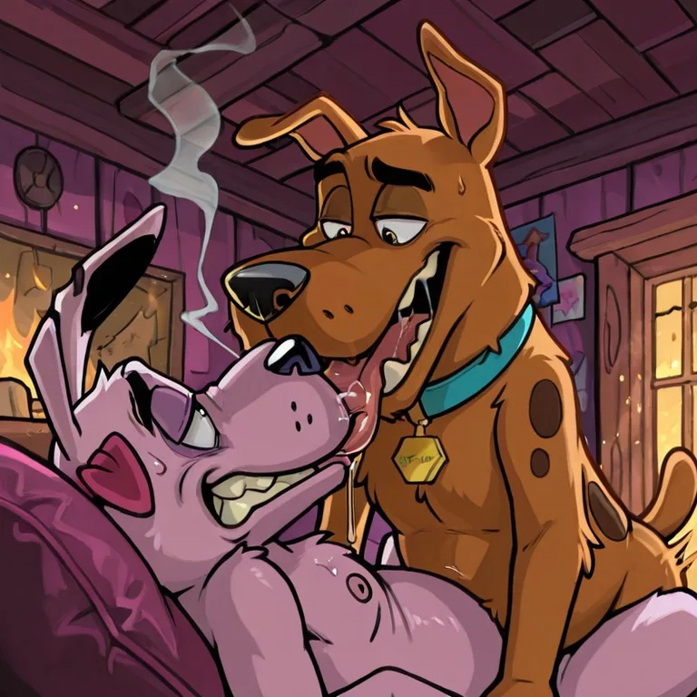 Courage the Cowardly Dog Romantic Embrace