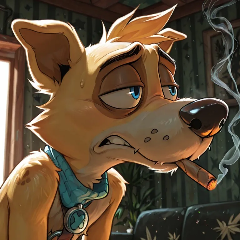 Courage the Cowardly Dog: Toony Stoner with Marijuana