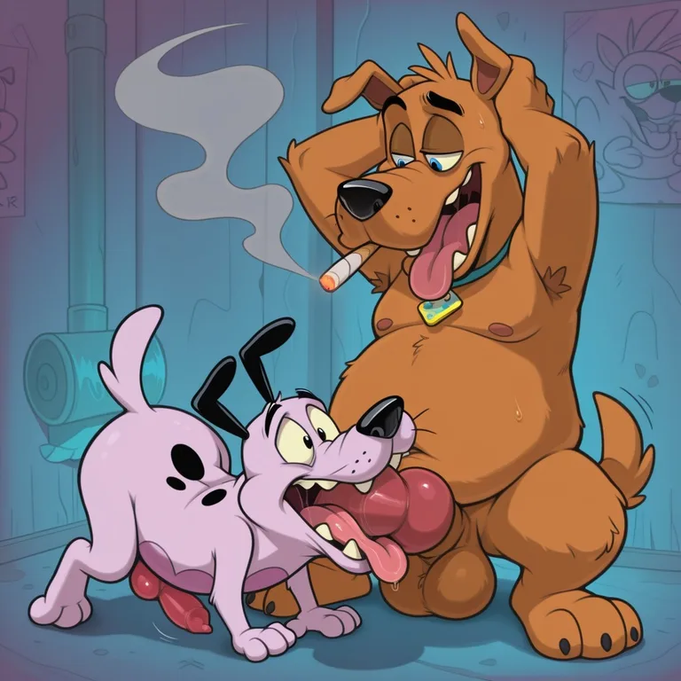 Courage the Cowardly Dog Smoking Weed