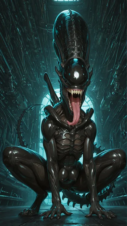 Alien Insectoid Predator in Submarine