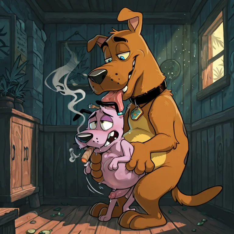 Courage the Cowardly Dog: Seductive Stoner Scene Male
