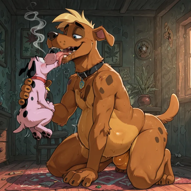 Courage the Cowardly Dog Swallowed by Monster