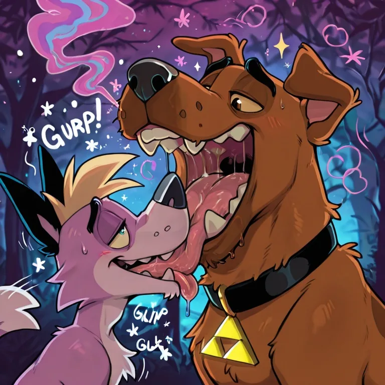 Courage the Cowardly Dog and Scooby-Doo Stoned Together
