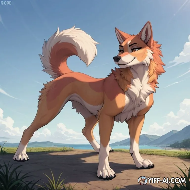 Wild Canine Couple in Natural Setting