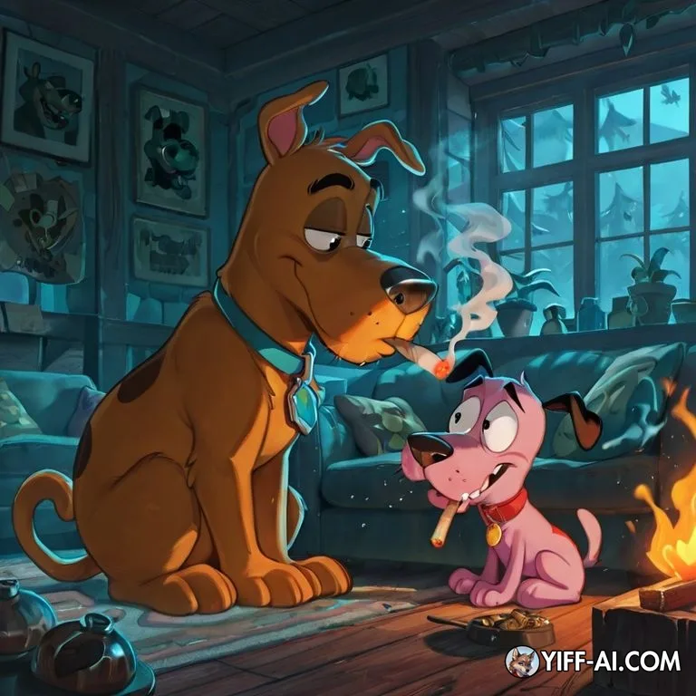 Courage and Scooby-Doo Stoned Together