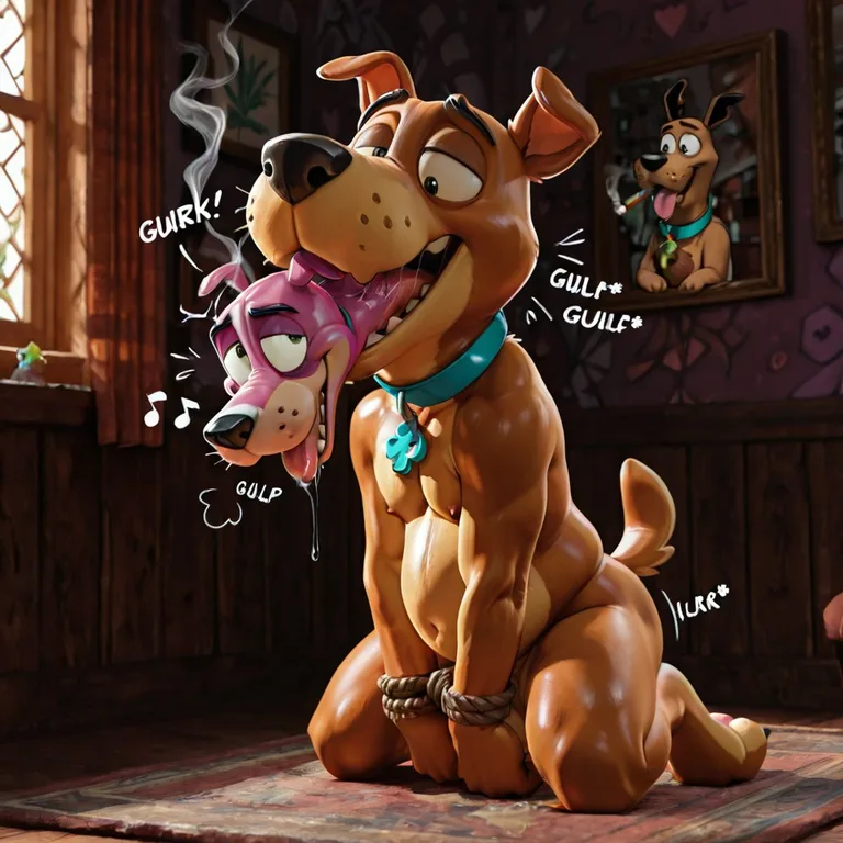 Courage the Cowardly Dog Stoner Art Realistic