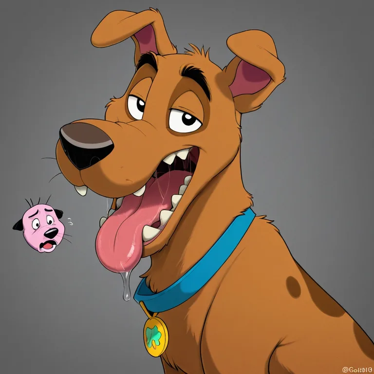 Courage the Cowardly Dog Swallowing Scooby Doo