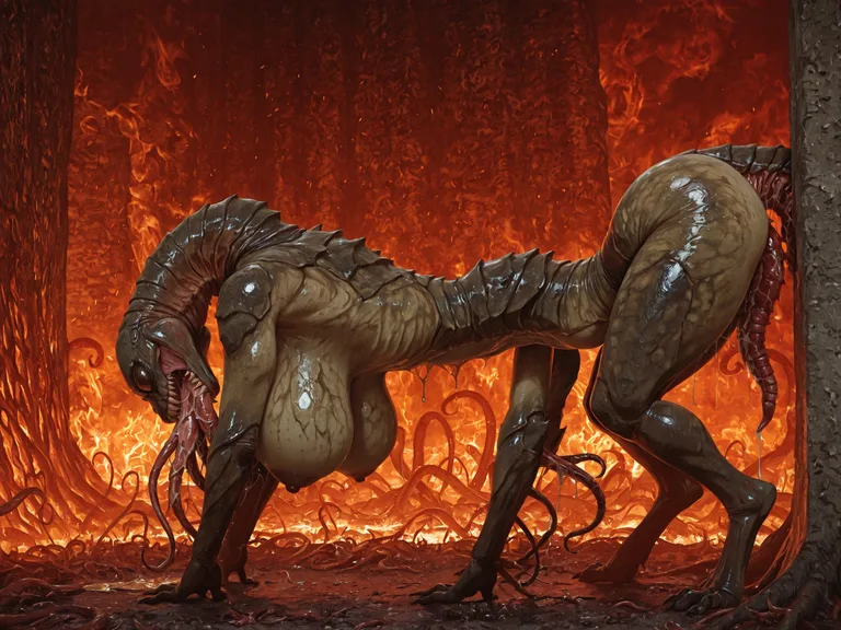 photorealism, fellatio_horror, insectophilia, parasite_leech