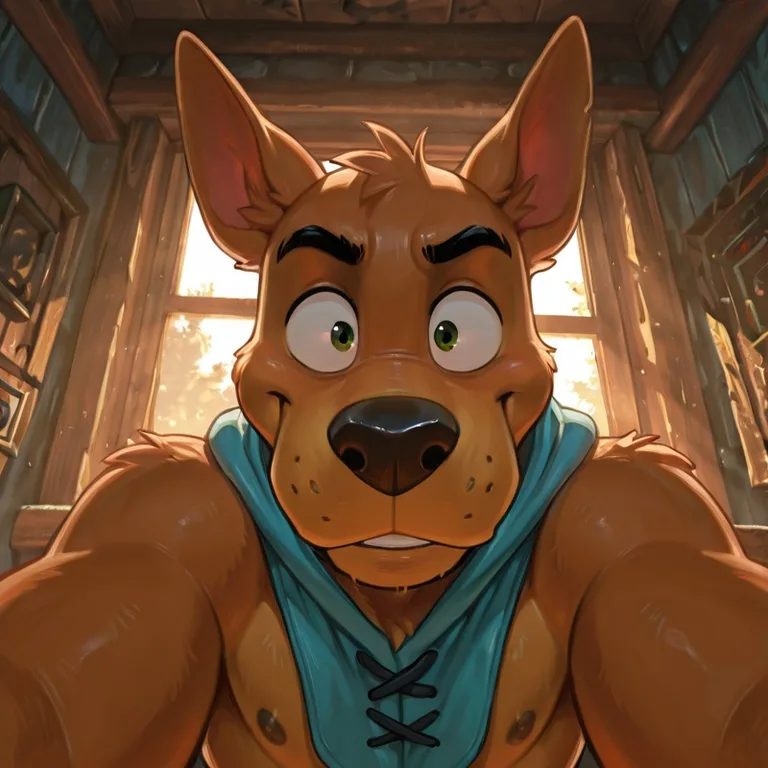 Scooby-Doo Solo Portrait, Playful Expression