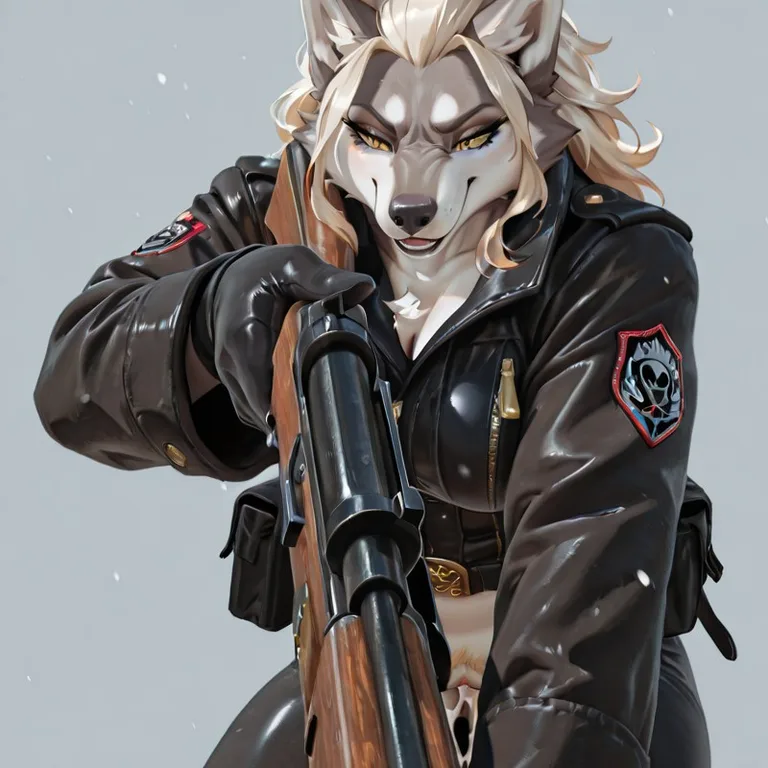Snow Blonde Wolf Mercenary Negotiates a Contract