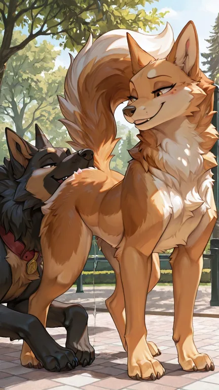 Two Canines in the Park