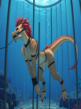 Alien Creature in Underwater Cage