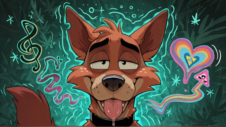 Anthro Male Stoner with Hypnotic Swirls