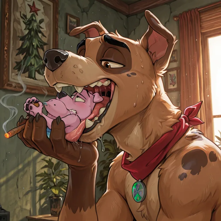 Courage the Cowardly Dog Stoned with Friend