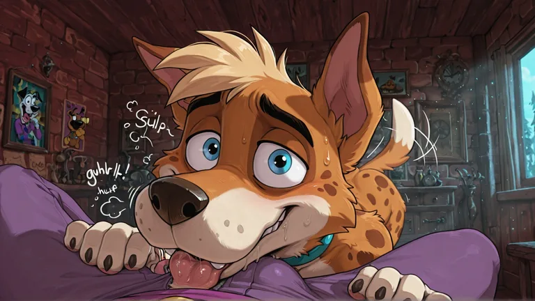 Courage the Cowardly Dog as Anthro Scooby Fox Lupin