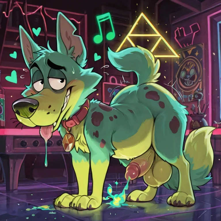 Courage the Cowardly Dog as Chubby Furry Stoner