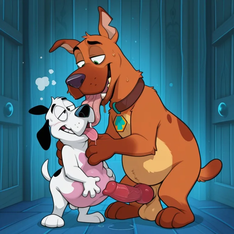 A Courage The Cowardly Dog And Scooby Doo Romantic Ambiance