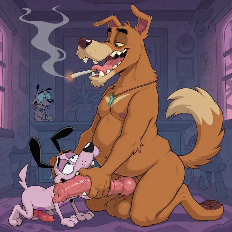 Courage the Cowardly Dog Smoking Marijuana