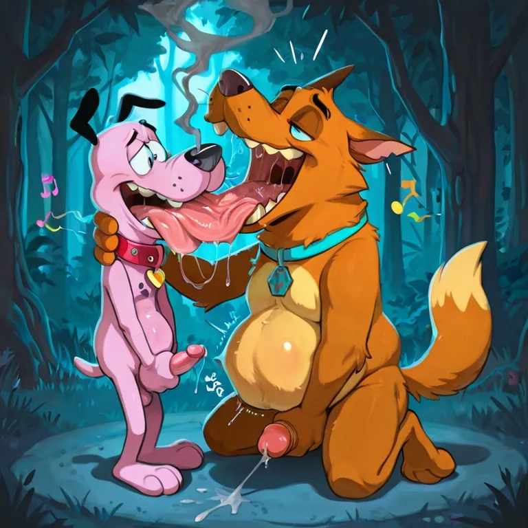 Courage the Cowardly Dog in Wild Group Scene