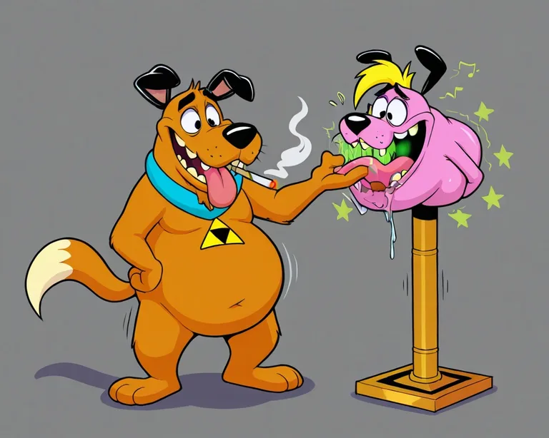Courage the Cowardly Dog Stoned with Scooby-Doo