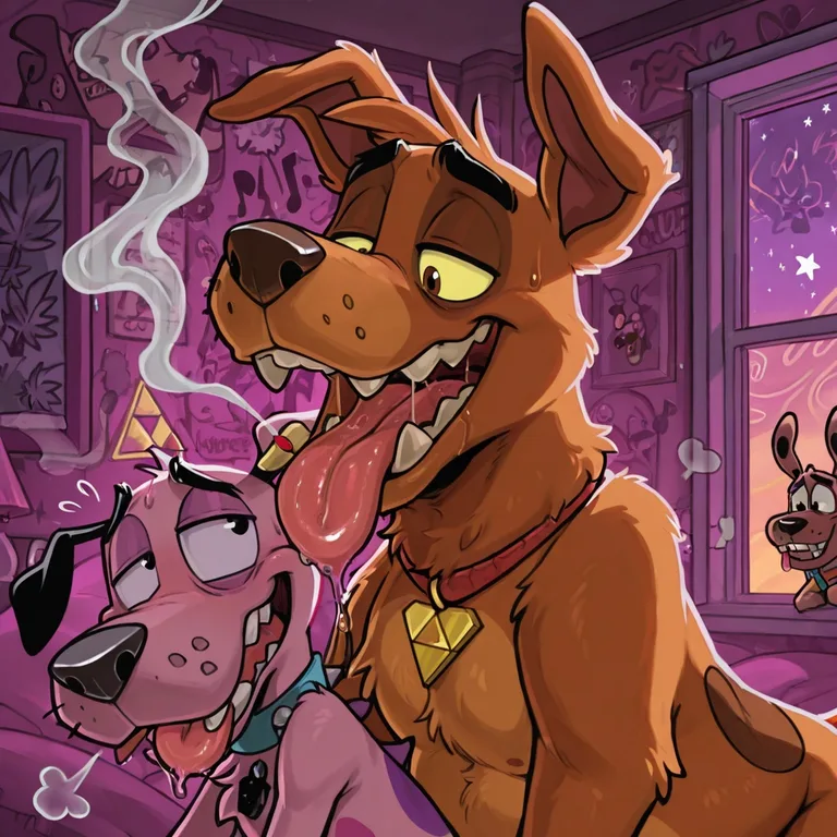 Courage the Cowardly Dog Stoned with Scooby-Doo