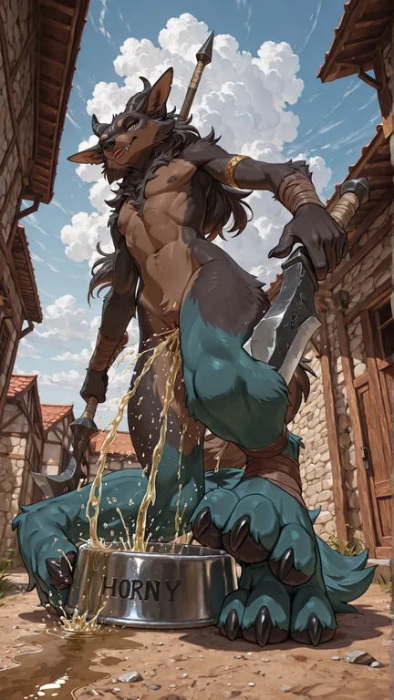 Goat Enslaving Wolf in Golden Chamber
