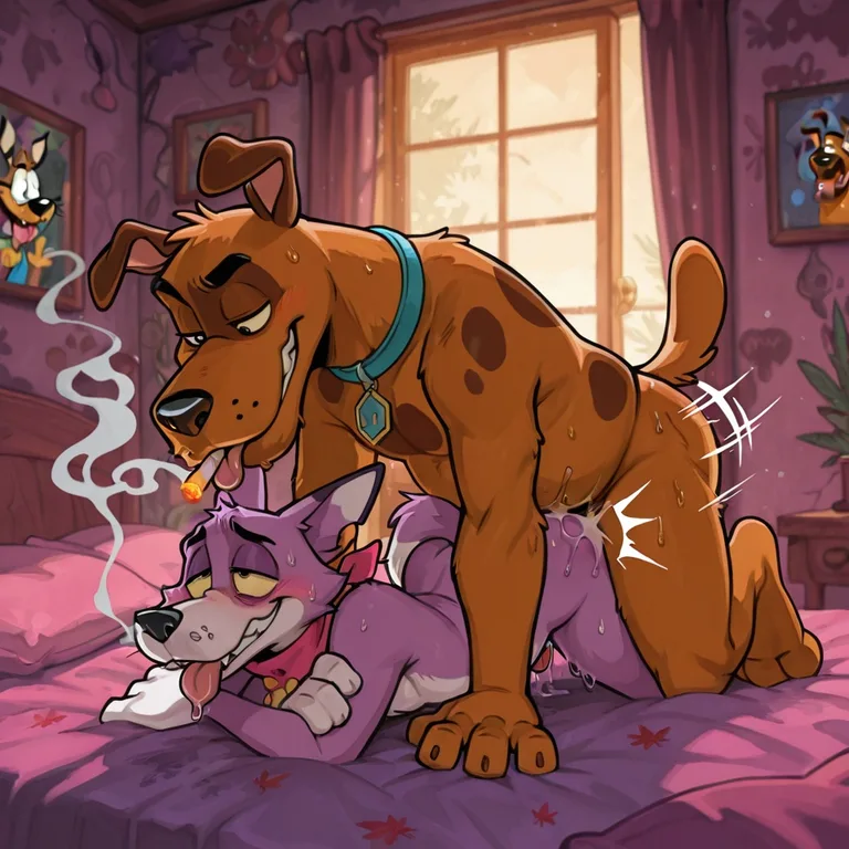 Courage the Cowardly Dog and Scooby Doo Romantic Moment