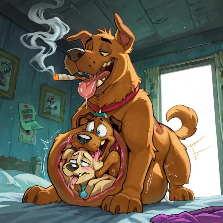 Courage the Cowardly Dog in Wild Vore Scene