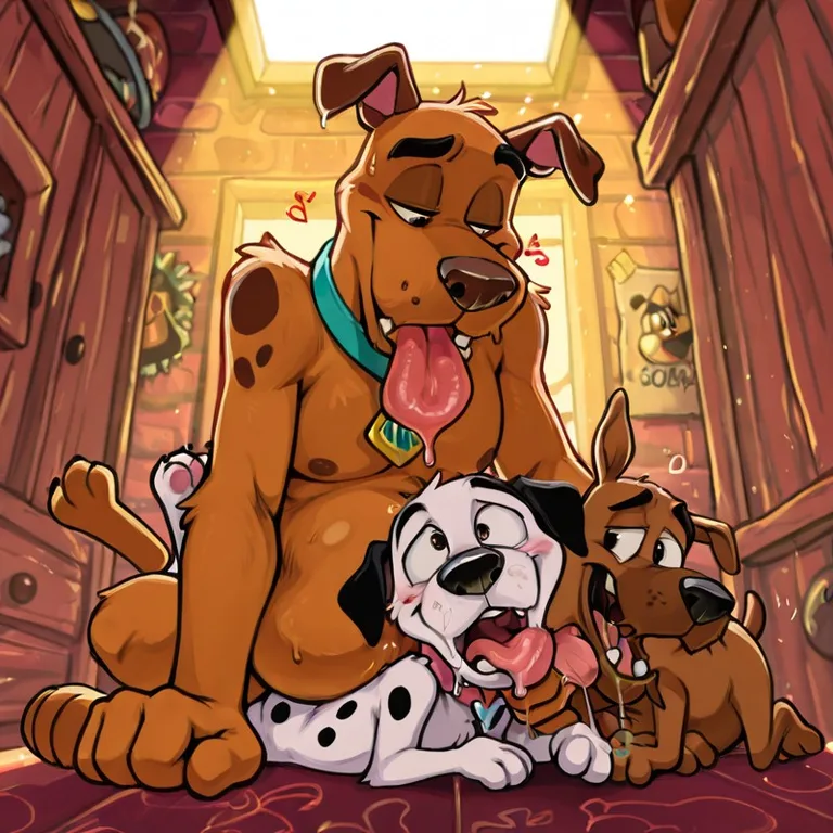 Anthro Dalmatian Fox in Seductive Pose