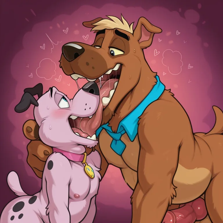 A Canine Embrace Under the Rainbow