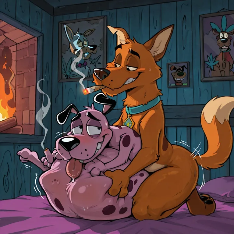 Courage the Cowardly Dog and Scooby Doo Stoner Moment