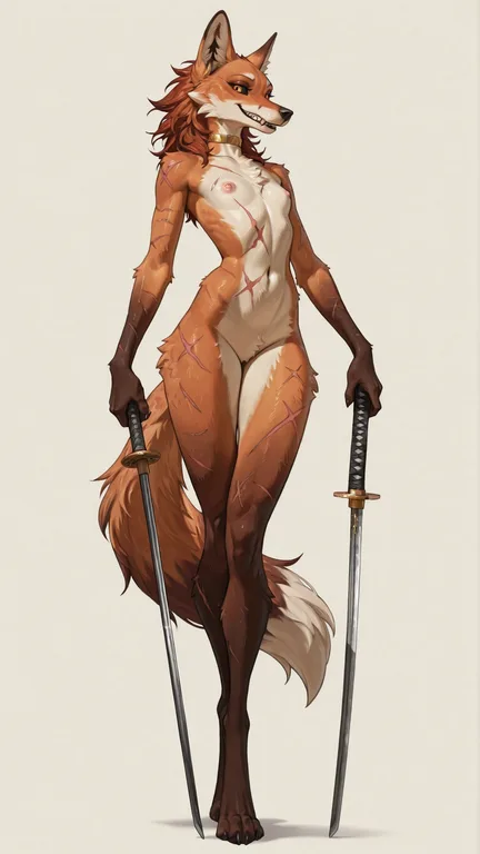 Battle-Scarred Maned Wolf Female