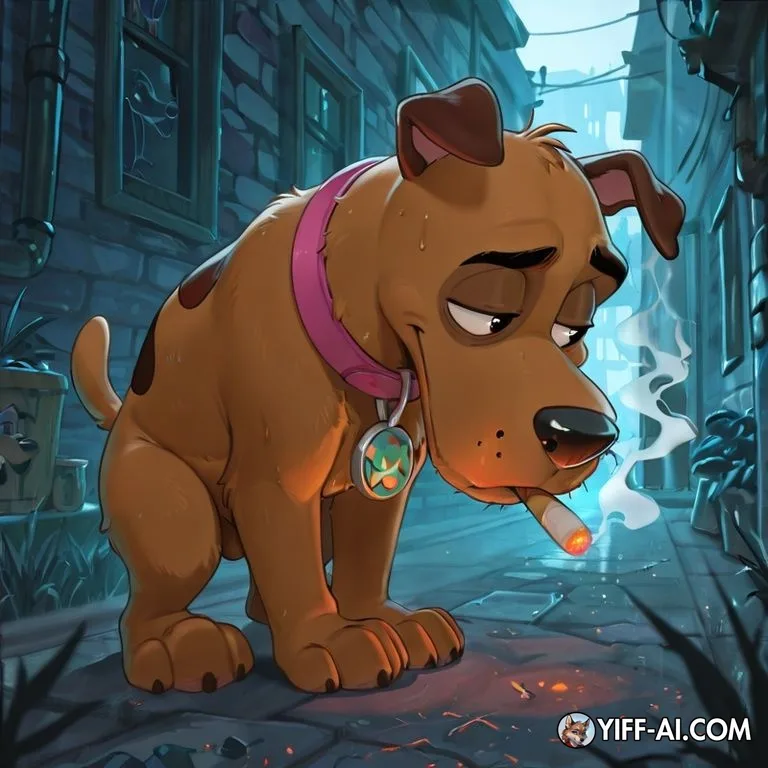 Courage and Scooby-Doo Smoking Marijuana