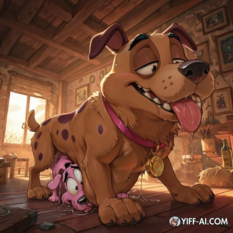 Courage the Cowardly Dog in Vore Scene