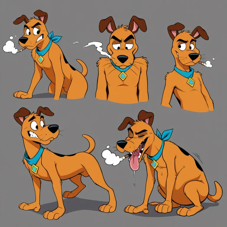 Scooby-Doo and Courage Smoking Marijuana