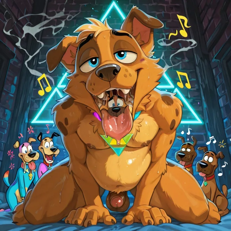 Courageous Foxes Enjoying Rainbow Vore Party
