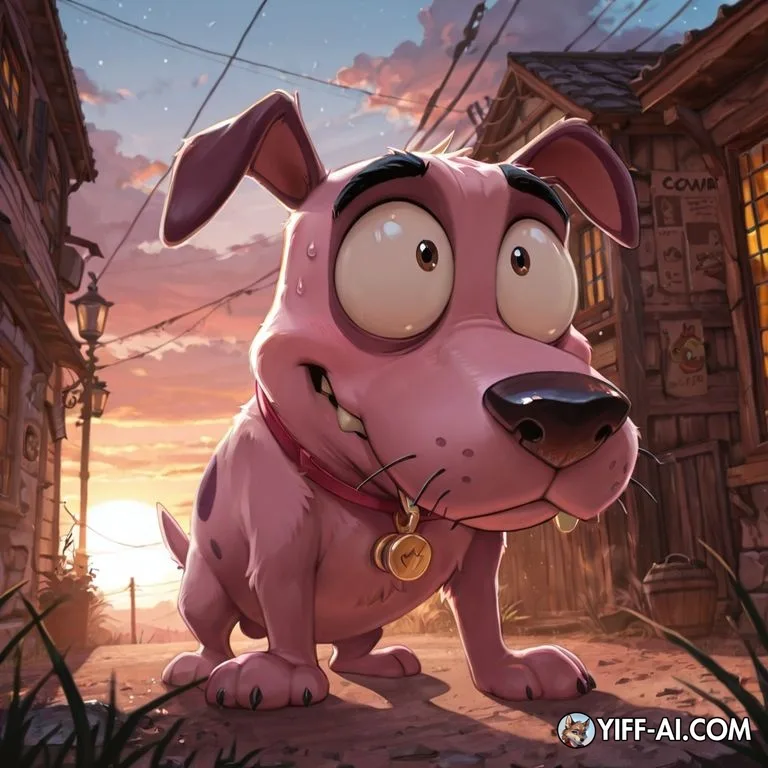 Courageous Canine Duo in Vibrant Landscape