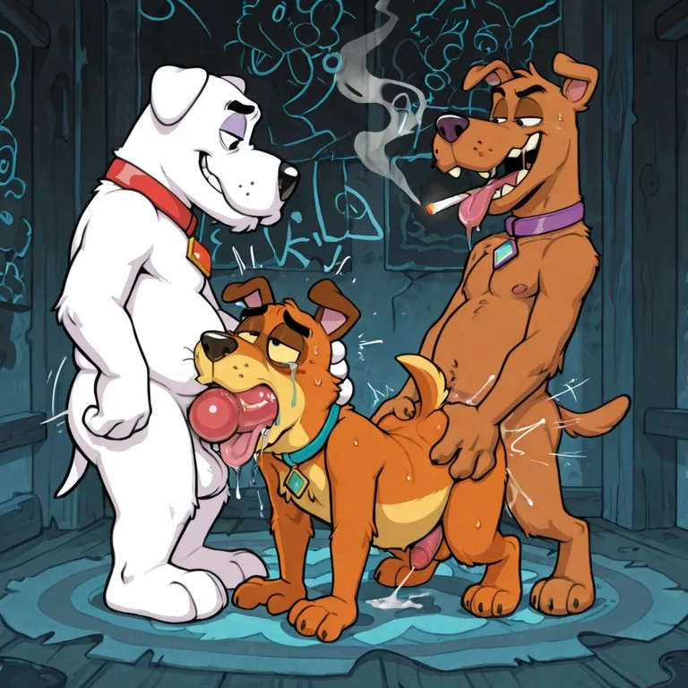 Seductive Anthro Dog-Fox Duo