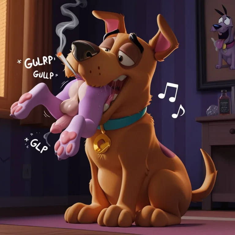 Courage the Cowardly Dog and Scooby Doo Stoner Adventure