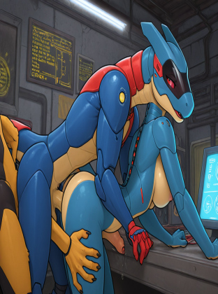 Cyberpunk Couple in Futuristic Garage