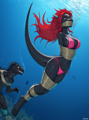 Dragon Captured in Underwater Peril