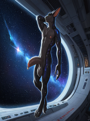 Alien Warrior in Galactic Expanse