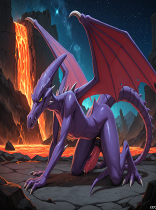 Alien Creature in Lava Ruins
